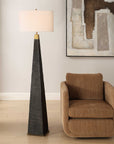 Lathey - Tapered Floor Lamp - Black