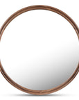 Alcott - Round Accent Mirror Large - Dark Brown