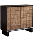 Muestra - Wood Grain 2 Door Cabinet - Black / Woodtone