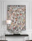 Organized Chaos - Hand Painted Canvas - Pearl Silver