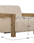 Jackson - Sheepskin Accent Chair - Light Brown