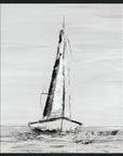 Sails - 48" x 72" Painting By Buddy Whitlock - Pearl Silver