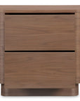 Round Off - Tall Nightstand - Walnut