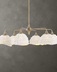 Biddeford - 6 Light Beaded Pendant - White