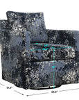 Tisdell - Patterned Swivel/Glider - Blue