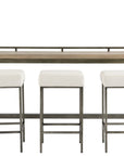 Curated - Mitchell Console Table With 3 Stools - Dark Brown
