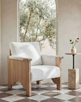 Bauer - Accent Chair - Cream / White / Light Brown