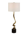 Spiraling - Cordless Brass Buffet Lamp - Black / Gold