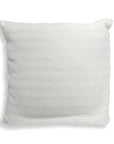 Basket Stripe - Ivory Outdoor Pillow - White