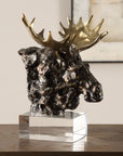 Moose Bust - Bronze Sculpture - Bronze