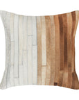 Radiant Oasis - 20" x 20" Meru Hide Pillow - Tan Multi