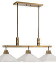 Brookdale - Industrial 3 Light Linear Chandelier - Gold