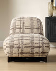 Evans - Modern Armless Accent Chair - Beige / Brown