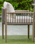 Borneo - Outdoor Dining Chair - White / Dark Gray