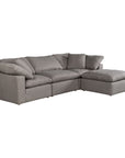 Terra - Livesmart Fabric Condo Lounge Modular Sectional - Light Gray