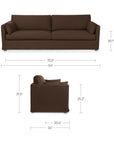 Shea - Sofa - Dark Brown