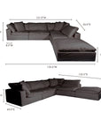 Clay - Livesmart Fabric Dream Modular Sectional - Light Gray