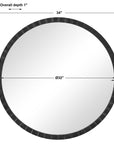 Dandridge - Round Industrial Mirror - Black