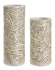 Timber - Swirl Vases (Set of 2) - Earth Tone