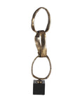 Loopform - Ring Sculpture - Black / Brass
