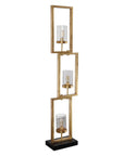 Cielo - Staggered Rectangles Floor Lamp - Gold