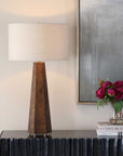 Mccaffrey - Tapered Burl Table Lamp - Woodtone
