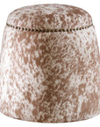 Gumdrop - Hide Ottoman - Light Brown
