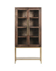 Freemont - Solid Wood Tall Cabinet - Kona Brown