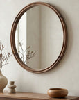 Alcott - Accent Round Mirror Small - Walnut