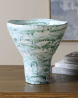 Jameis - Ceramic Watercolor Vase - Blue,Green,White