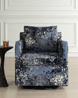 Tisdell - Patterned Swivel/Glider - Blue