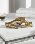 Hold My Hand - Sculpture - Gold