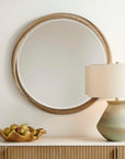 Landry - Round Mirror - Light Wood
