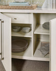 Melange - Bar None Credenza - White