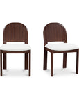 Emil - Dining Chair (Set of 2) - Cream / White / Dark Brown