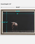 King Of The Hill - Framed Bovine Print - Black
