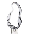 Luminous Twist - Glass Sculpture - Black / White