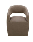 Barrow - Rolling Dining Chair - Soft Taupe / Tan