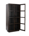 Rogers - Solid Wood Tall Cabinet - Dark Brown