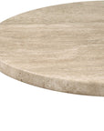Malya - Travertine Accent Table - Beige