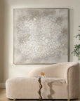 Out Of Focus - Framed Abstract Art - Gold / Gray / White / Woodtone
