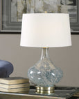 Celinda - Glass Lamp - Blue Gray