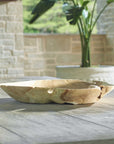 Organic Embrace - Outdoor Teak Bowl - Brown