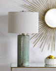 Callais - Crackled Table Lamp - Aqua