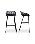 Piazza - Outdoor Barstool (Set of 2) - Black
