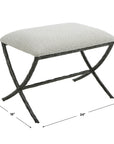 Brisby - Gray Fabric Small Bench
