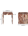 Rosa - Accent Table - Rosso Levanto Marble