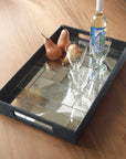 Modern - Mosaic Antique Mirrored Tray - Black