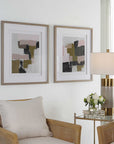 Color Block - Framed Prints (Set of 2) - Light Brown