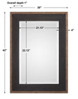Staveley - Rustic Mirror - Black